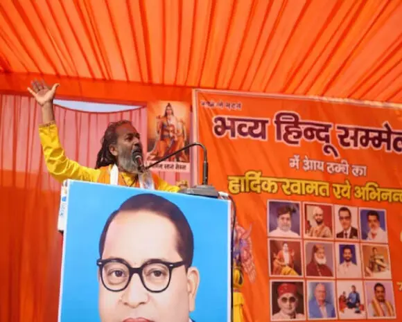 മുസ് ലിംകള്ക്കെതിരായ വിദ്വേഷ പരാമര്ശം; ഹിന്ദുത്വ നേതാവിനെതിരേ കേസെടുത്ത് പോലിസ് മുസ് ലിംകള്ക്കെതിരായ വിദ്വേഷ പരാമര്ശം; ഹിന്ദുത്വ നേതാവിനെതിരേ കേസെടുത്ത് പോലിസ്