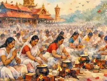 ആറ്റുകാല് പൊങ്കാല; നിവേദ്യ സമര്പ്പണത്തിനായി ഭക്തലക്ഷങ്ങള് ആറ്റുകാല് പൊങ്കാല; നിവേദ്യ സമര്പ്പണത്തിനായി ഭക്തലക്ഷങ്ങള്