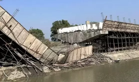 ബിഹാറില്‍ 2.89 കോടി രൂപ ചെലവില്‍ നിര്‍മിക്കുന്ന ആര്‍സിസി പാലം തകര്‍ന്നുവീണു