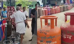 എല്‍പിജി പ്രതിസന്ധി; വാഹന എല്‍പിജി സ്‌റ്റേഷനില്‍ സിലിണ്ടര്‍ നിറയ്ക്കാന്‍ വന്‍ തിരക്ക്