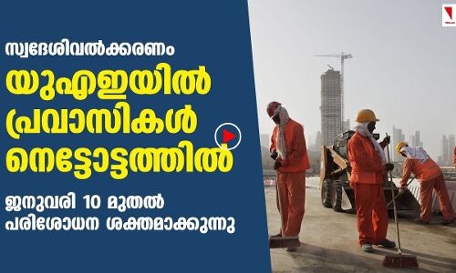 സ്വദേശിവല്‍ക്കരണം  യുഎഇയില്‍   പ്രവാസികള്‍  നെട്ടോട്ടത്തില്‍;    ജനുവരി 10 മുതല്‍ പരിശോധന ശക്തമാക്കുന്നു