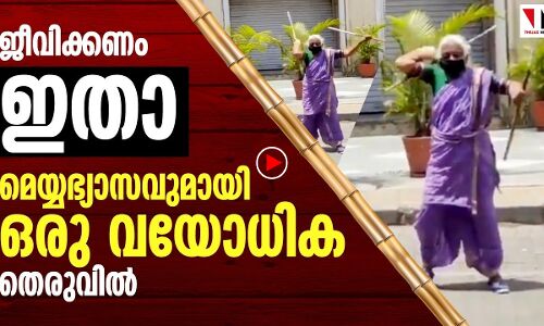 ജീവിക്കാന്‍ മെയ്യഭ്യാസവുമായി തെരുവില്‍ ഒരു വൃദ്ധ