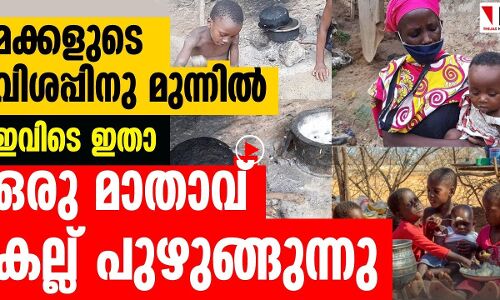 മക്കളുടെ വിശപ്പിനുമുന്നില്‍ ഒരു അമ്മ കല്ല് പുഴുങ്ങുന്നു