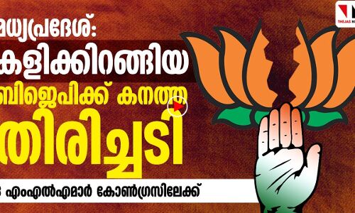 മധ്യപ്രദേശിൽ ബിജെപിക്ക് തിരിച്ചടി