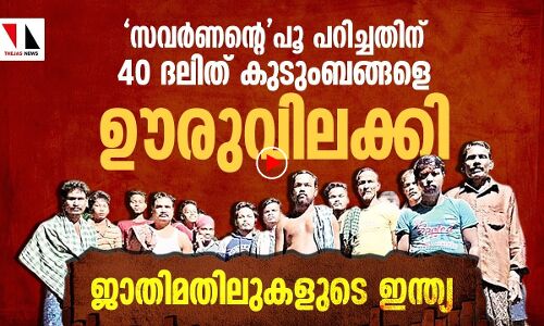 പതിനഞ്ചുകാരി പൂ പറിച്ചതിന് ഒരു സമുദായത്തെ സവർണർ ഊരുവിലക്കി