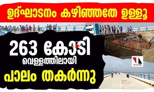 ഉദ്ഘാടനം കഴിഞ്ഞ് ഒരുമാസം; പാലം തകര്‍ന്ന് 263 കോടി ഭും