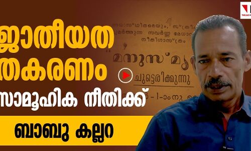 ജാതീയത തകരണം, സാമൂഹിക നീതിക്ക്: ബാബു കല്ലറ|THEJAS NEWS|INFOCUS